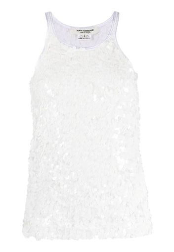 Junya Watanabe sequin-embellished tank top - Bianco