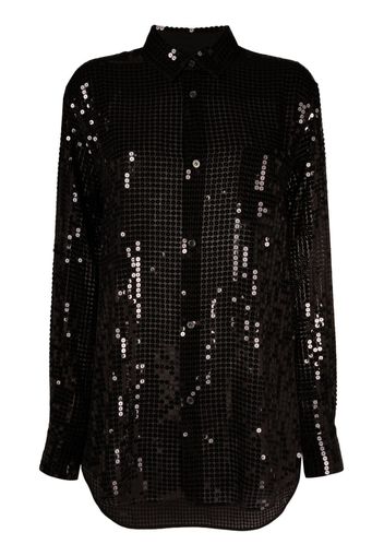 Junya Watanabe sequin long-sleeve shirt - Nero