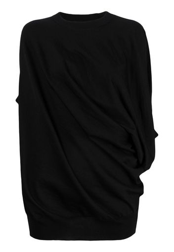 Junya Watanabe draped knitted top - Nero