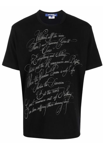 Junya Watanabe Poetry print T-shirt - Nero