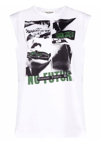 Junya Watanabe Sex Pistols sleeveless T-shirt - Bianco