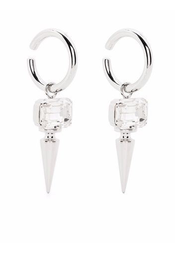 Junya Watanabe crystal-detail earrings - Argento