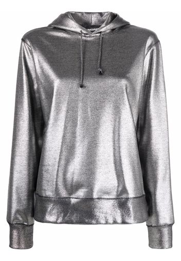 Junya Watanabe high-shine cotton hoodie - Grigio