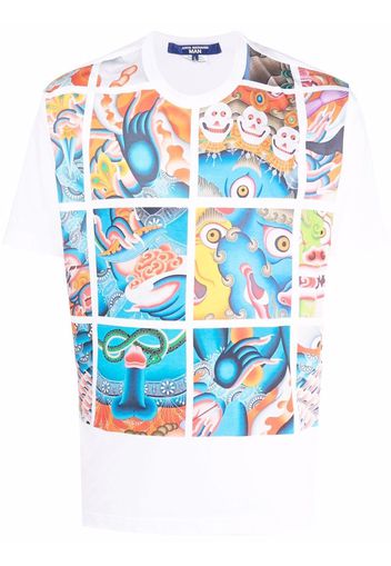 Junya Watanabe graphic-print T-shirt - Bianco