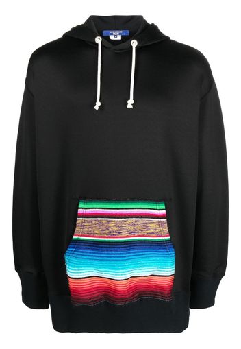 Junya Watanabe Navako stripe-pocket hoodie - Nero