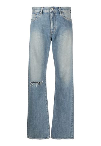 Junya Watanabe Jeans dritti a vita alta - Blu