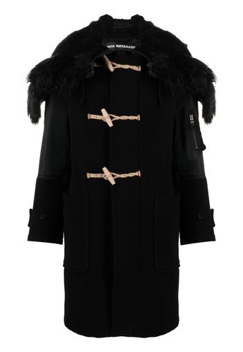 Junya Watanabe single-breasted hooded coat - Nero