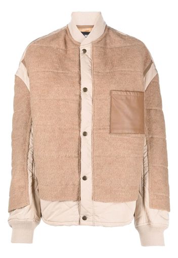 Junya Watanabe layered tonal bomber-jacket - Toni neutri