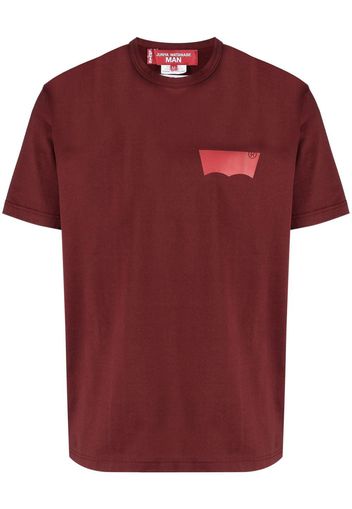 Junya Watanabe x Levi's logo-print T-shirt - Rosso