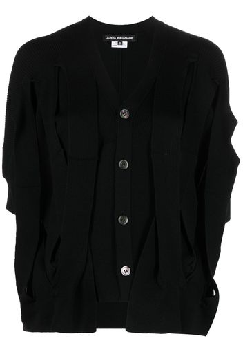 Junya Watanabe cut-out wool cardigan - Nero