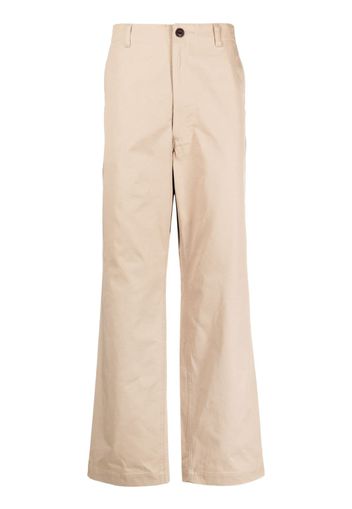 Junya Watanabe wide-leg cotton chinos - Toni neutri