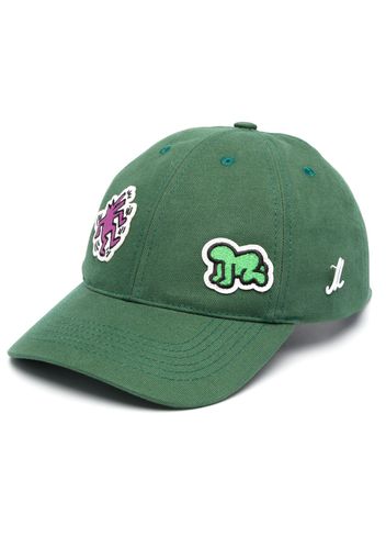 Junya Watanabe x Keith Haring patch cotton cap - Verde