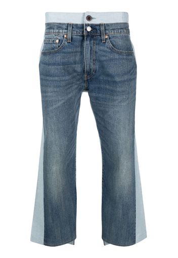 Junya Watanabe two-tone cropped jeans - Blu