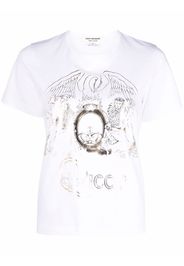 Junya Watanabe graphic-print round-neck T-shirt - Bianco
