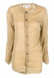 Junya Watanabe metallic-effect button-up cardigan - Giallo