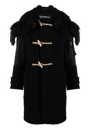 Junya Watanabe single-breasted hooded coat - Nero