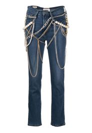 Junya Watanabe chain-detail straight-leg jeans - Blu