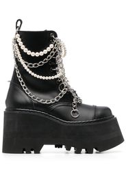 Junya Watanabe chain-detail platform boots - Nero