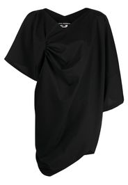 Junya Watanabe draped asymmetric minidress - Nero