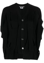 Junya Watanabe cut-out wool cardigan - Nero