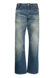 Junya Watanabe Pop-Art patch straight jeans - Blu