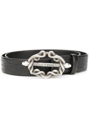 logo snake buckle belt