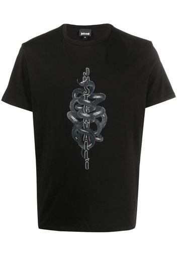 snake logo print T-shirt