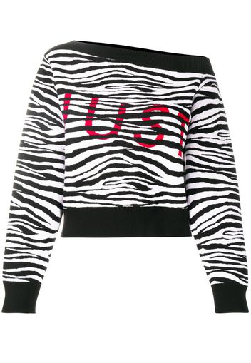 zebra pattern jumper