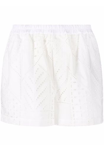 Just Cavalli broderie anglaise shorts - Bianco