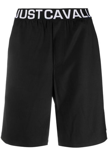 Just Cavalli Shorts sportivi con stampa - Nero