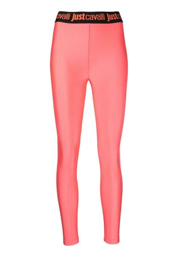 Just Cavalli Leggings con banda logo - Rosa