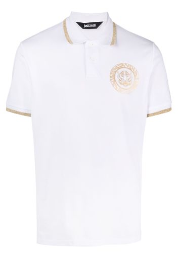 Just Cavalli logo-print cotton polo shirt - Bianco