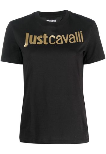 Just Cavalli embossed-logo cotton T-shirt - Nero