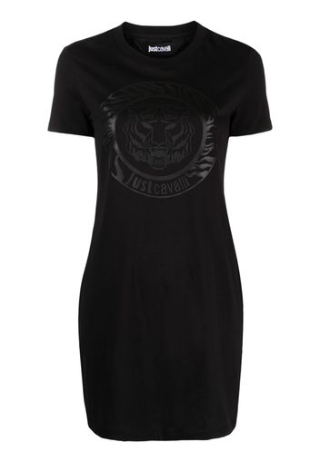 Just Cavalli tiger-print cotton T-shirt dress - Nero