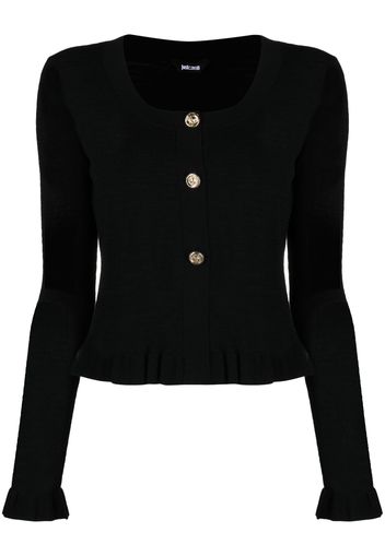 Just Cavalli Cardigan con ruches - Nero