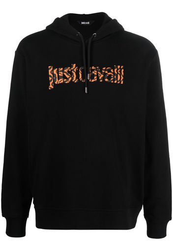 Just Cavalli logo-print cotton hoodie - Nero