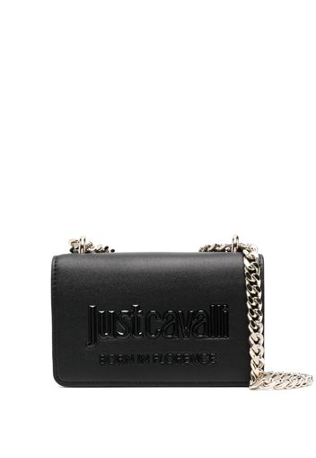 Just Cavalli tonal logo plaque cross body bag - Nero