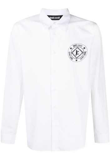 Just Cavalli Camicia con applicazione - Bianco