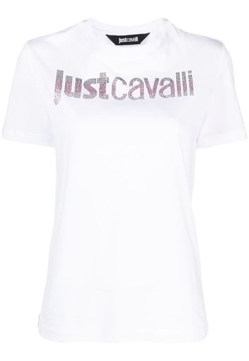 Just Cavalli T-shirt con strass - Bianco