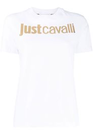 Just Cavalli T-shirt con logo metallizzato - Bianco