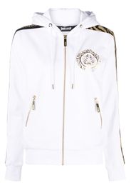 Just Cavalli logo-print cotton cardigan - Bianco