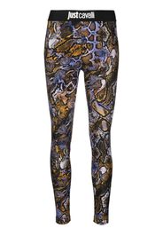 Just Cavalli Leggings con effetto pelle di serpente - Blu