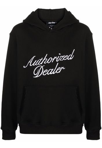 Just Don Authorized Dealer slogan-print cotton hoodie - Nero