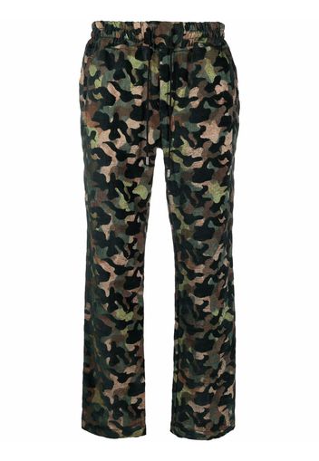 Just Don camouflage-print straight leg trousers - Verde