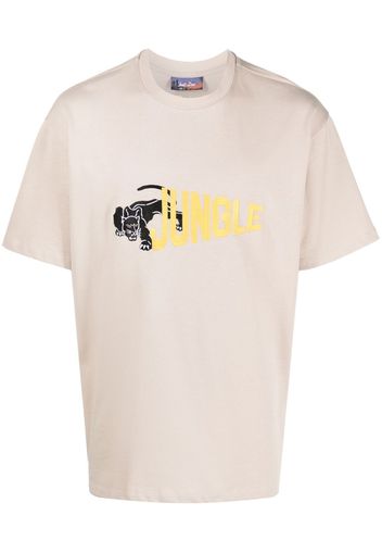 Just Don slogan-embroidered T-shirt - Toni neutri