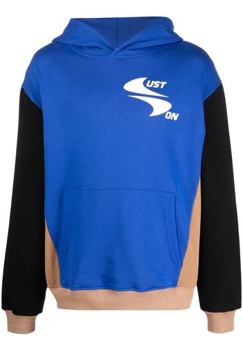 Just Don colour-block pullover hoodie - Blu