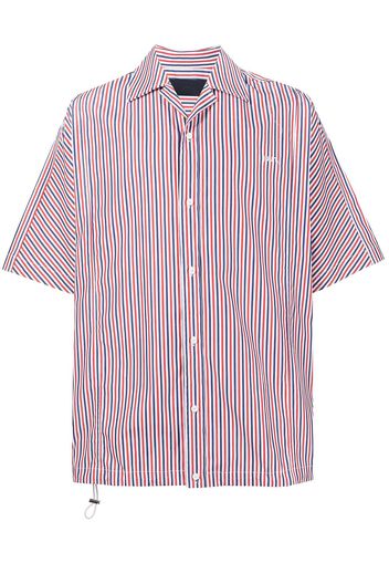 Juun.J striped short-sleeve shirt - Bianco