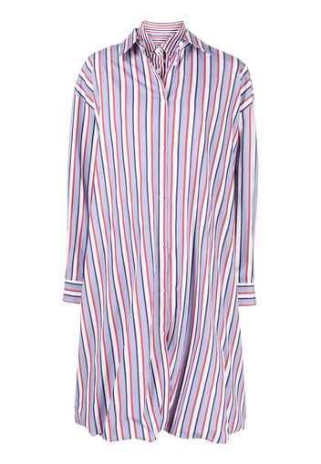 Juun.J stripe-detail shirt dress - Blu