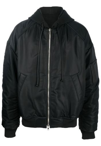 Juun.J hooded bomber jacket - Nero