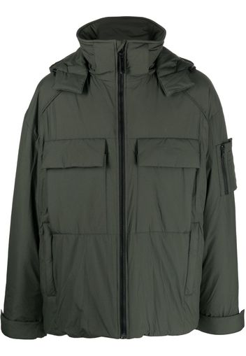 Juun.J padded zip-up jacket - Verde